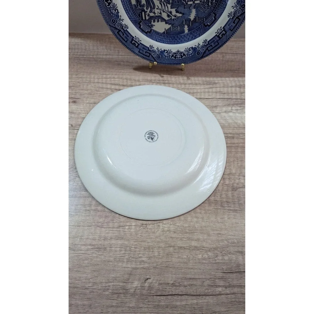 Churchill Willow Blue 10.25-Inch Dinner Plates Set Of 2 Made‎ In England